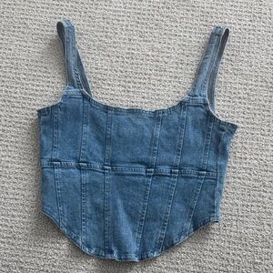 REVOLVE Blue Denim Top